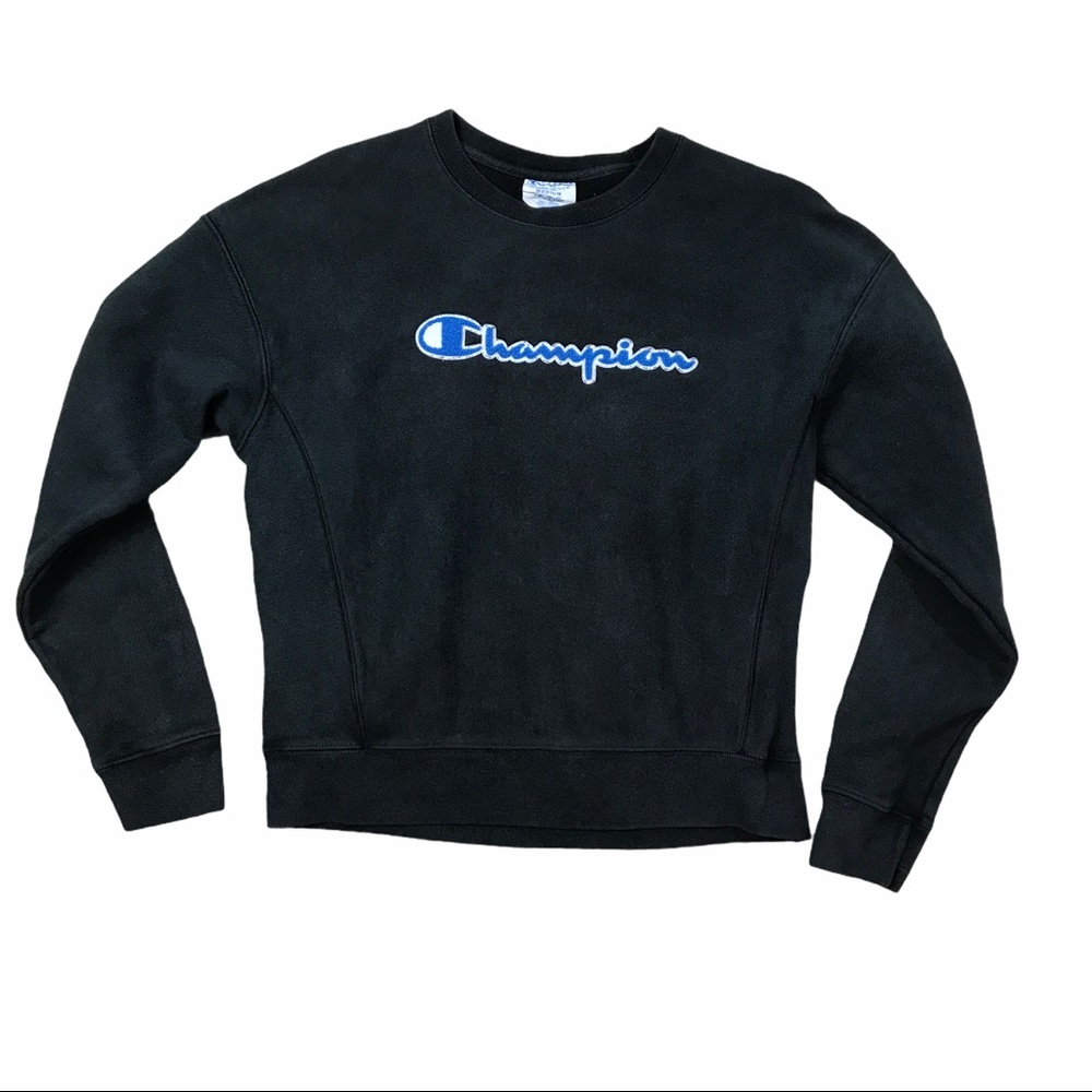 Champion Vintage Reverse Weave Black Sweatshirt